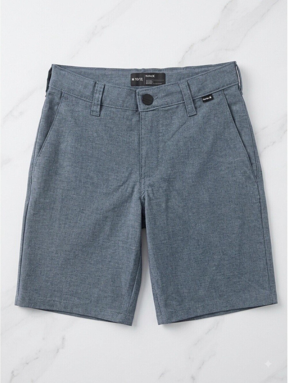 Hurley Boys Shorts Flat Front Chino Blue Size 10/12